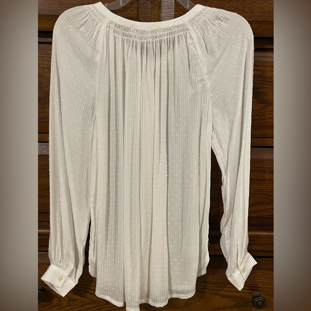 NWOT - Loft white pindot Tunic top size XS - Picture 2 of 3